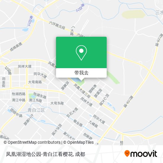 凤凰湖湿地公园-青白江看樱花地图