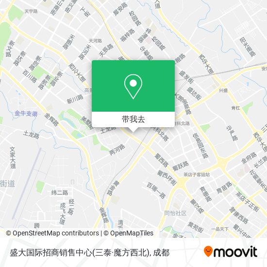 盛大国际招商销售中心(三泰·魔方西北)地图