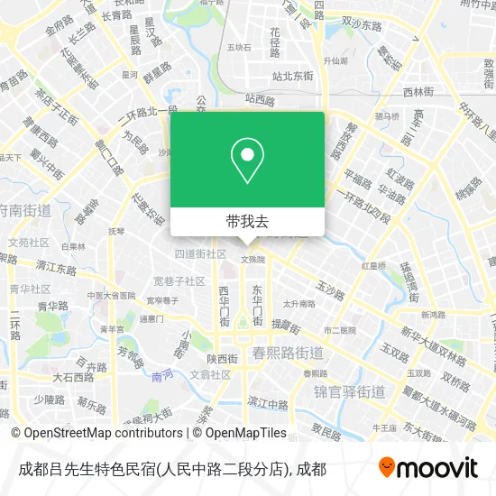 成都吕先生特色民宿(人民中路二段分店)地图