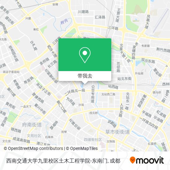 西南交通大学九里校区土木工程学院-东南门地图