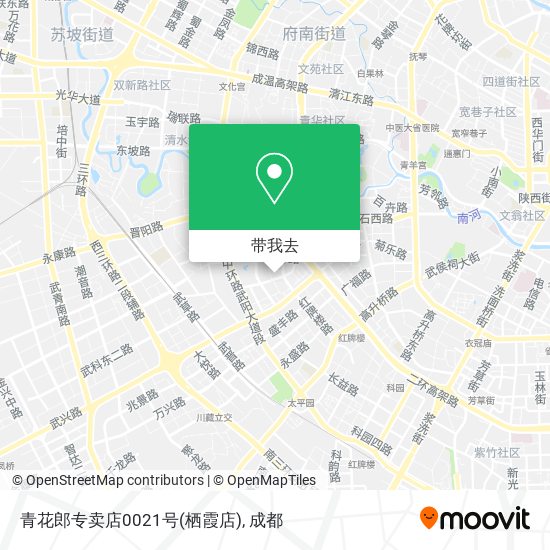 青花郎专卖店0021号(栖霞店)地图
