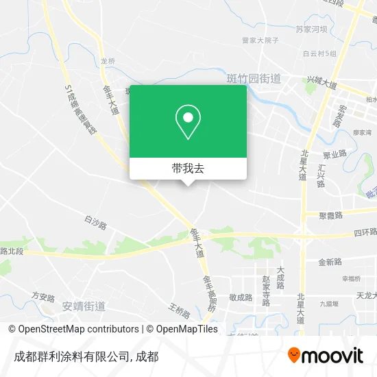 成都群利涂料有限公司地图