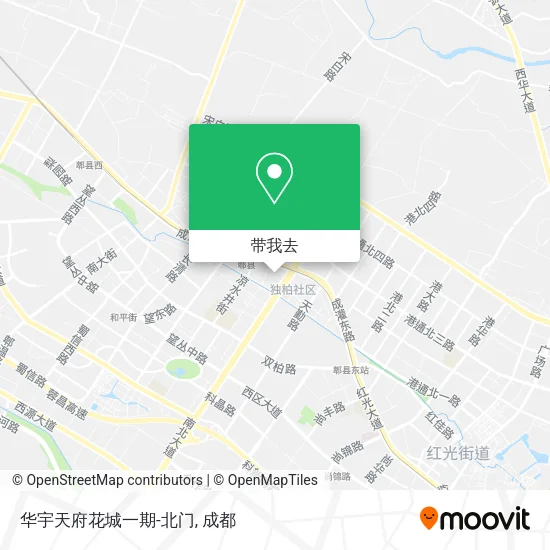 华宇天府花城一期-北门地图