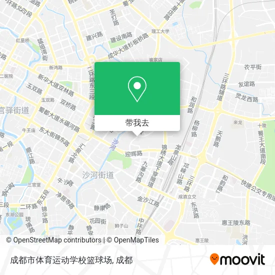 成都市体育运动学校篮球场地图