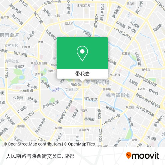 人民南路与陕西街交叉口地图