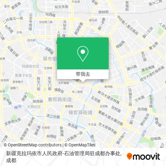 新疆克拉玛依市人民政府-石油管理局驻成都办事处地图
