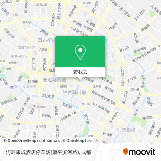 河畔康成酒店停车场(望平滨河路)地图