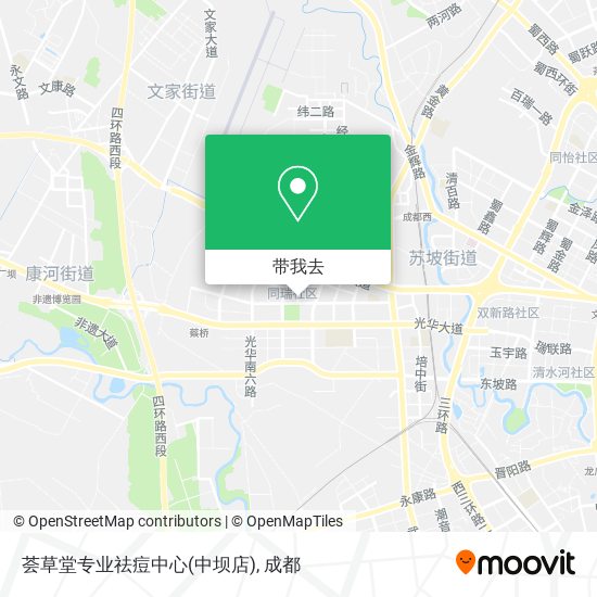 荟草堂专业祛痘中心(中坝店)地图