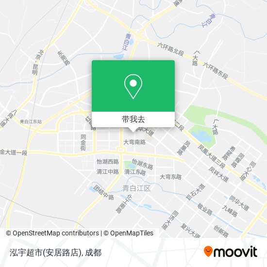 泓宇超市(安居路店)地图