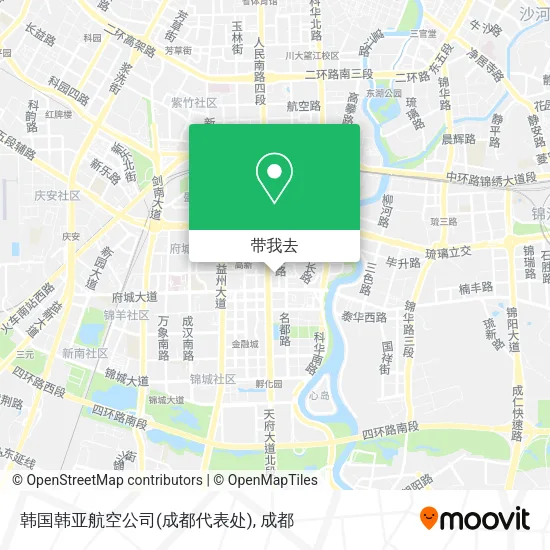 韩国韩亚航空公司(成都代表处)地图