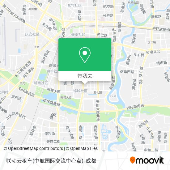 联动云租车(中航国际交流中心点)地图
