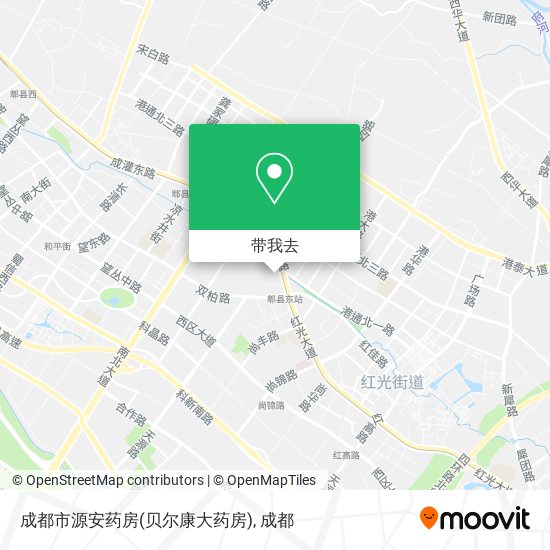 成都市源安药房(贝尔康大药房)地图