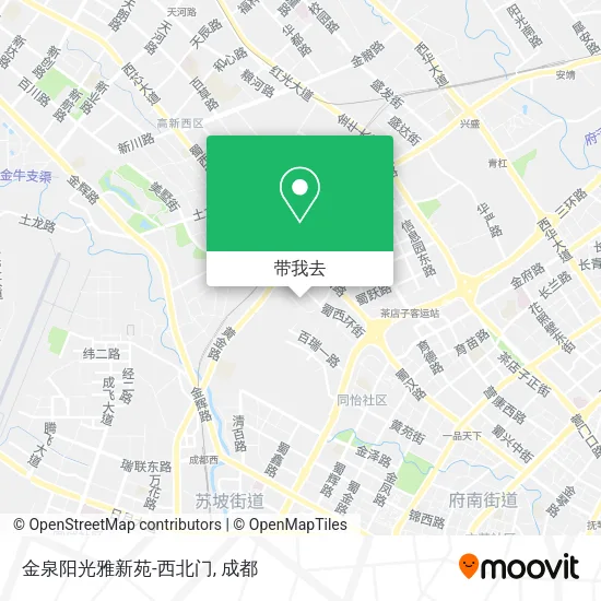 金泉阳光雅新苑-西北门地图
