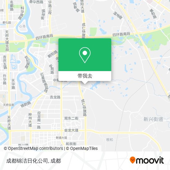 成都锦洁日化公司地图