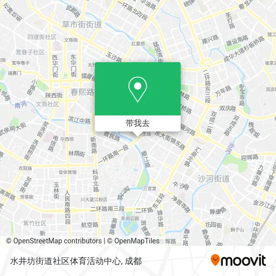 水井坊街道社区体育活动中心地图