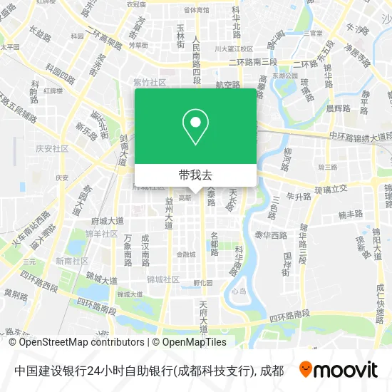中国建设银行24小时自助银行(成都科技支行)地图
