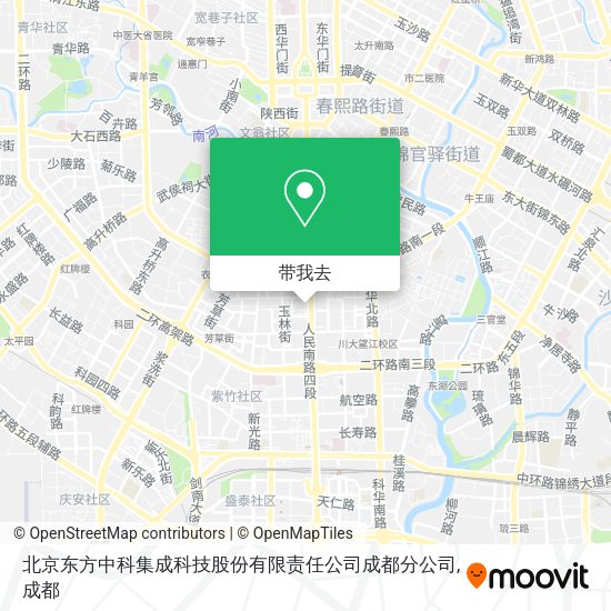 北京东方中科集成科技股份有限责任公司成都分公司地图