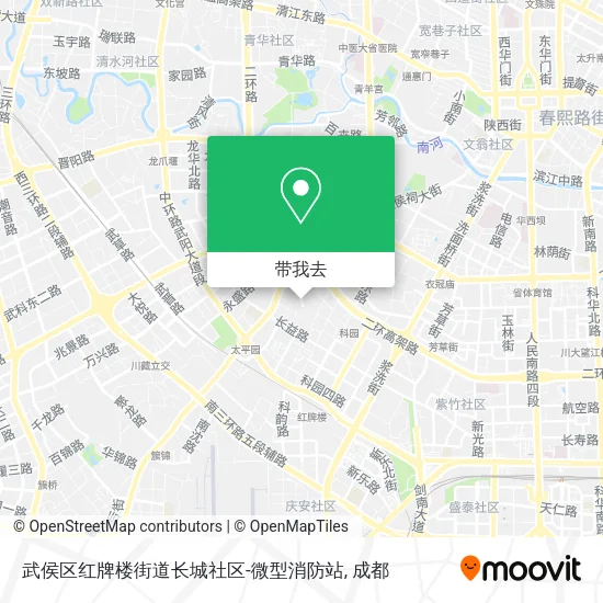 武侯区红牌楼街道长城社区-微型消防站地图