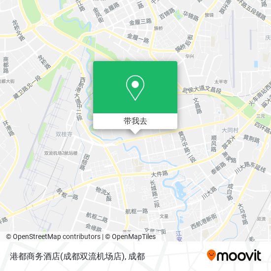 港都商务酒店(成都双流机场店)地图