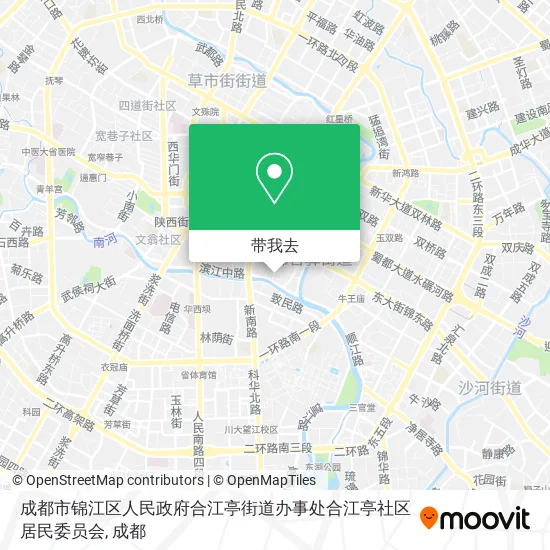 成都市锦江区人民政府合江亭街道办事处合江亭社区居民委员会地图
