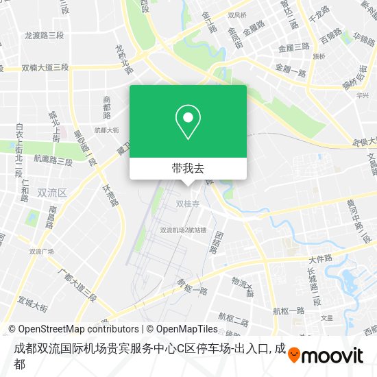 成都双流国际机场贵宾服务中心C区停车场-出入口地图