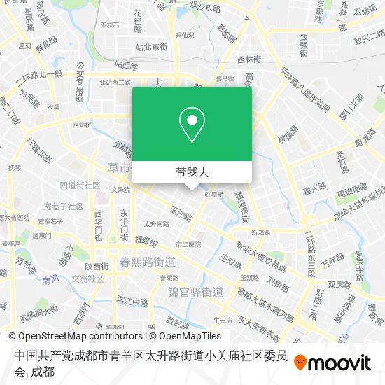 中国共产党成都市青羊区太升路街道小关庙社区委员会地图