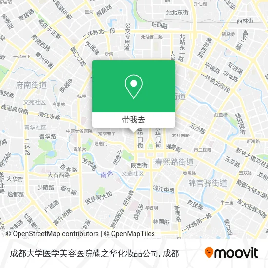 成都大学医学美容医院碟之华化妆品公司地图