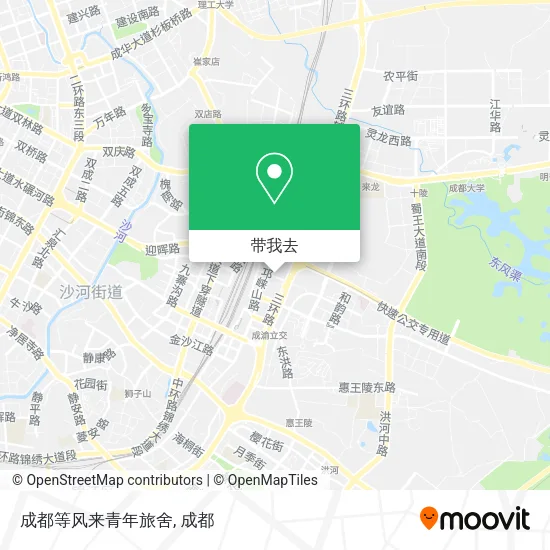 成都等风来青年旅舍地图