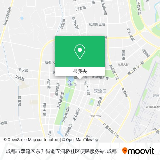 成都市双流区东升街道五洞桥社区便民服务站地图
