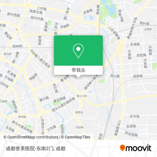 成都誉美医院-东南2门地图