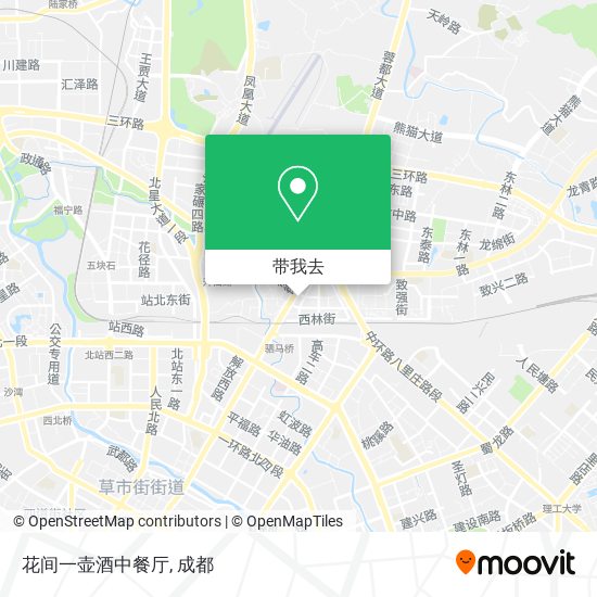 花间一壶酒中餐厅地图
