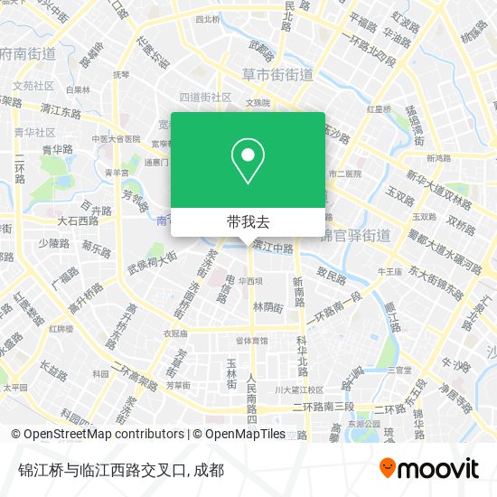 锦江桥与临江西路交叉口地图