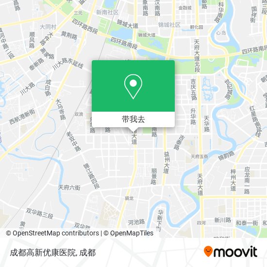 成都高新优康医院地图
