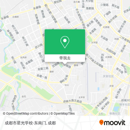 成都市星光学校-东南门地图
