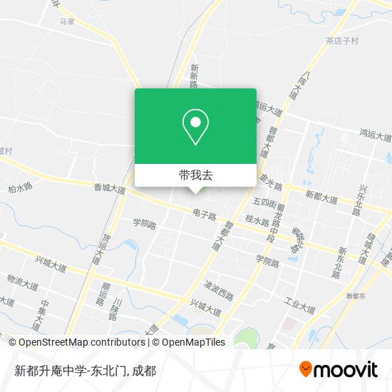 新都升庵中学-东北门地图