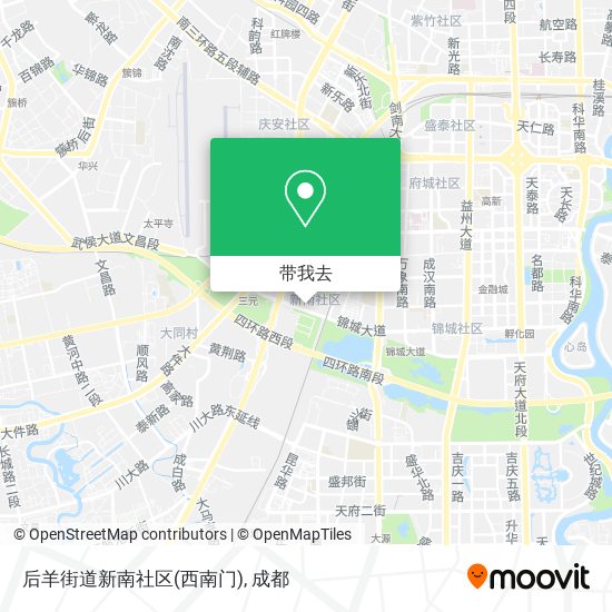 后羊街道新南社区(西南门)地图