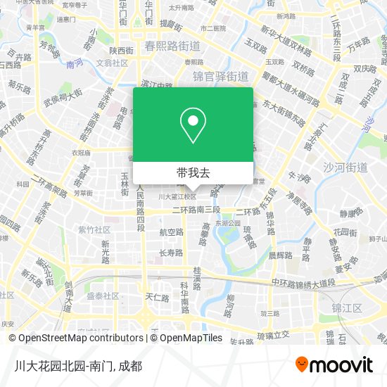 川大花园北园-南门地图