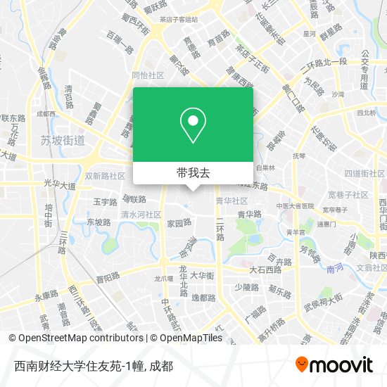 西南财经大学住友苑-1幢地图