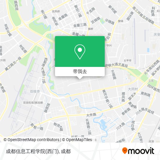 成都信息工程学院(西门)地图