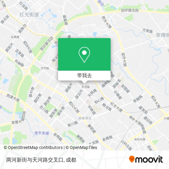 两河新街与天河路交叉口地图