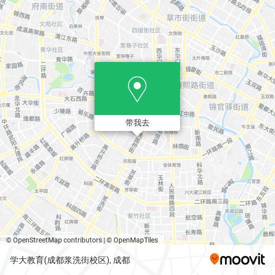 学大教育(成都浆洗街校区)地图
