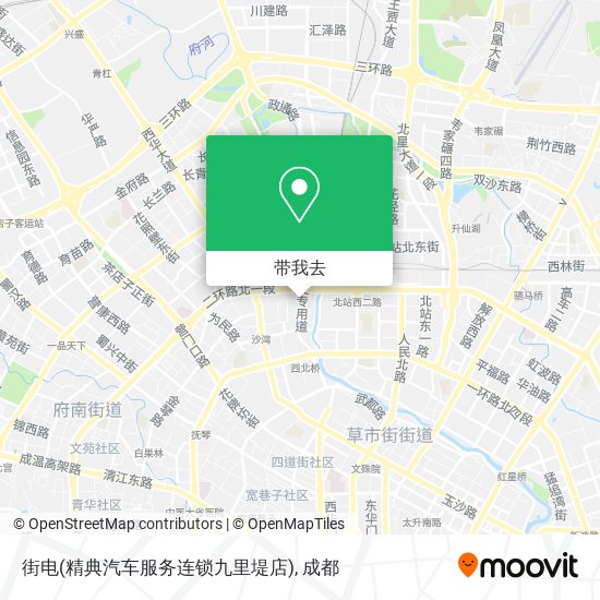 街电(精典汽车服务连锁九里堤店)地图