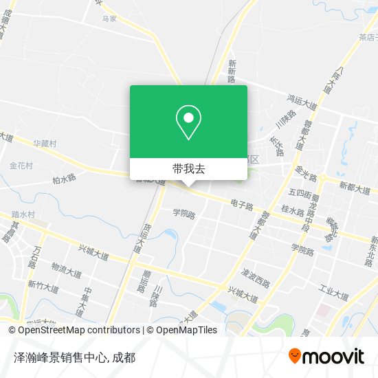 泽瀚峰景销售中心地图