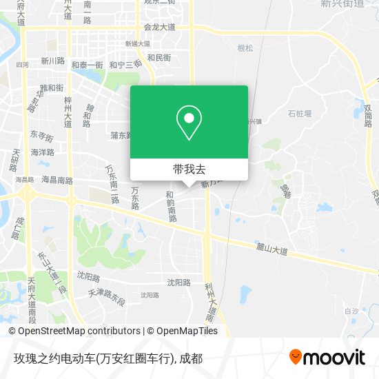 玫瑰之约电动车(万安红圈车行)地图