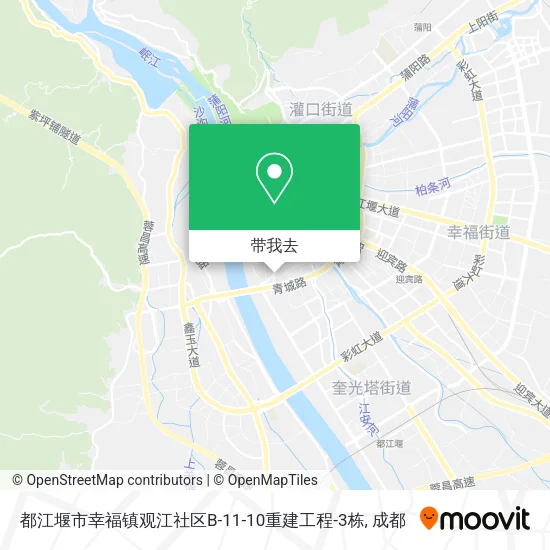 都江堰市幸福镇观江社区B-11-10重建工程-3栋地图