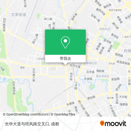 光华大道与培风路交叉口地图