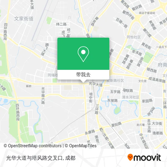 光华大道与培风路交叉口地图