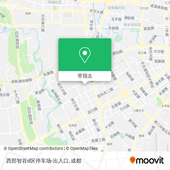 西部智谷d区停车场-出入口地图