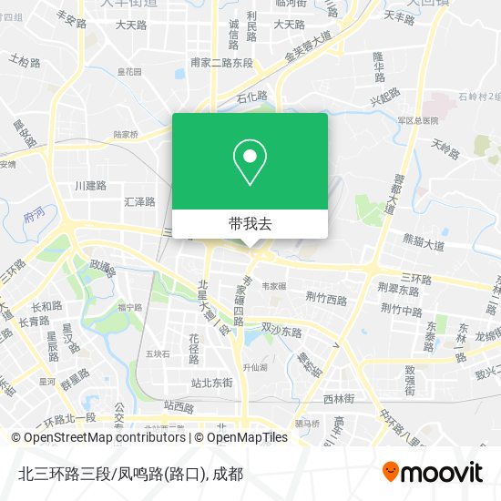北三环路三段/凤鸣路(路口)地图