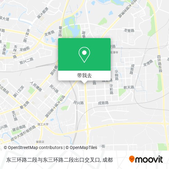 东三环路二段与东三环路二段出口交叉口地图